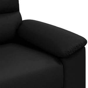 Διθέσιος Καναπές Μαύρος 160x81x84 εκ. από Συνθετικό Δέρμα - Pakobazaar