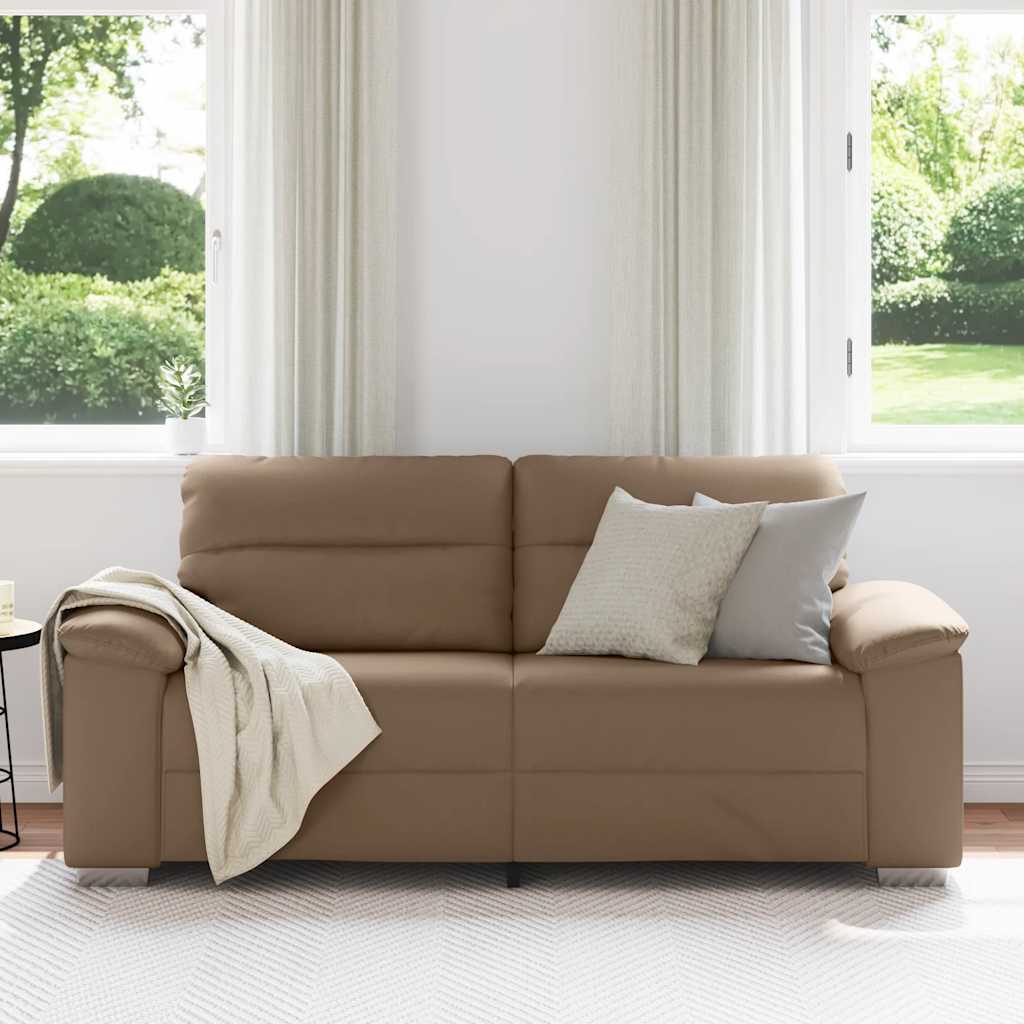 Διθέσιος Καναπές Cappuccino 180x81x84 εκ. από Συνθετικό Δέρμα - Pakobazaar