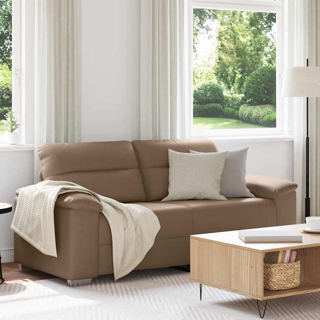 Διθέσιος Καναπές Cappuccino 180x81x84 εκ. από Συνθετικό Δέρμα - Pakobazaar