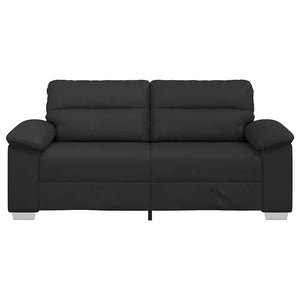 Διθέσιος Καναπές Μαύρος 180x81x84 εκ. από Συνθετικό Δέρμα - Pakobazaar