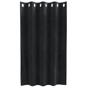 Κουρτίνες συσκότισης 2 pcs Μαύρο 140 x 140 cm Βελούδο - Pakobazaar