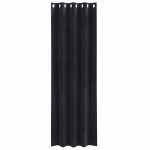 Κουρτίνες συσκότισης 2 pcs Μαύρο 140 x 245 cm Βελούδο - Pakobazaar