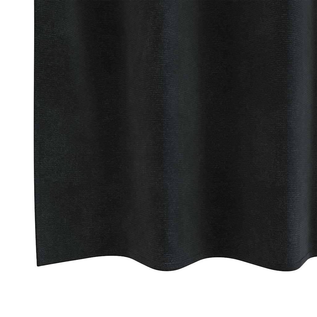 Κουρτίνες συσκότισης 2 pcs Μαύρο 140 x 260 cm Βελούδο