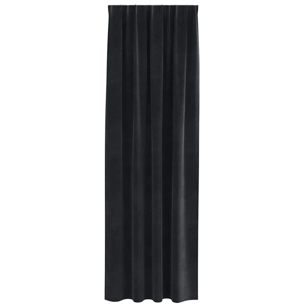 Κουρτίνες συσκότισης 2 pcs Μαύρο 140 x 225 cm Βελούδο
