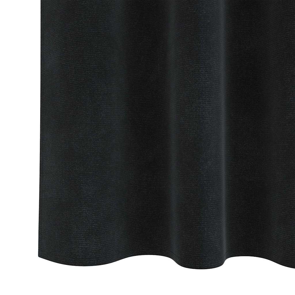Κουρτίνες συσκότισης 2 pcs Μαύρο 140 x 260 cm Βελούδο