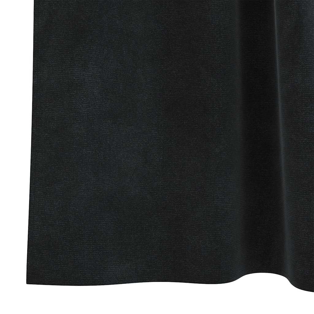 Κουρτίνες συσκότισης 2 pcs Μαύρο 140 x 140 cm Βελούδο