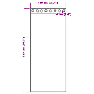 Κουρτίνες συσκότισης 2 τμχ. Κρεμ 140 x 245 cm Βελούδο