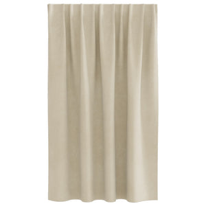 Κουρτίνες συσκότισης 2 pcs Κρεμ 140 x 140 cm Βελούδο - Pakobazaar