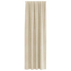 Κουρτίνες συσκότισης 2 pcs Κρεμ 140 x 260 cm Βελούδο - Pakobazaar