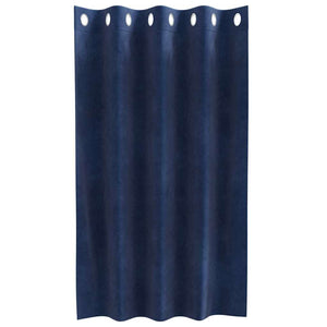 Κουρτίνες συσκότισης 2 pcs Σκούρο Μπλε 140 x 140 cm Βελούδο - Pakobazaar