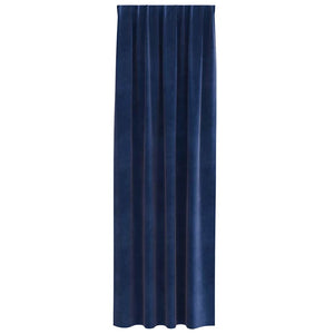 Κουρτίνες συσκότισης 2 τμχ. Σκούρο Μπλε 140 x 245 cm Βελούδο