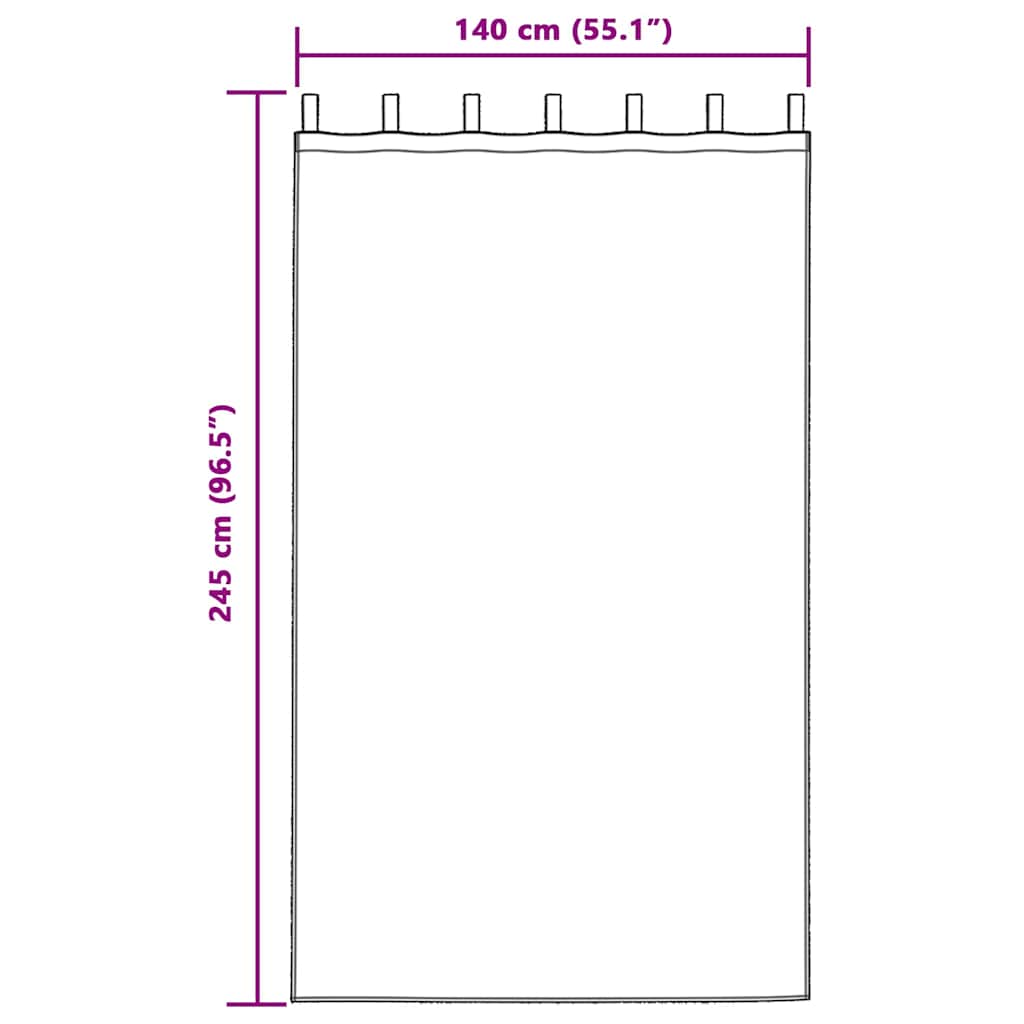 Κουρτίνες συσκότισης 2 pcs Σκούρο Μπλε 140 x 245 cm Βελούδο