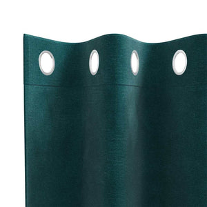 Κουρτίνες συσκότισης 2 pcs Σκούρο Πράσινο 140 x 260 cm Βελούδο - Pakobazaar