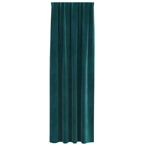 Κουρτίνες συσκότισης 2 pcs Σκούρο Πράσινο 140 x 225 cm Βελούδο - Pakobazaar