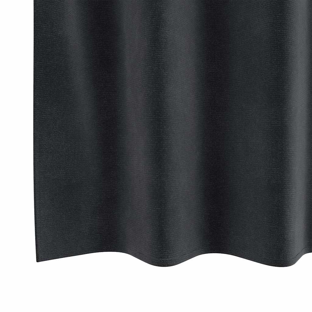 Κουρτίνες συσκότισης 2 pcs Σκούρο Γκρι 140 x 260 cm Βελούδο