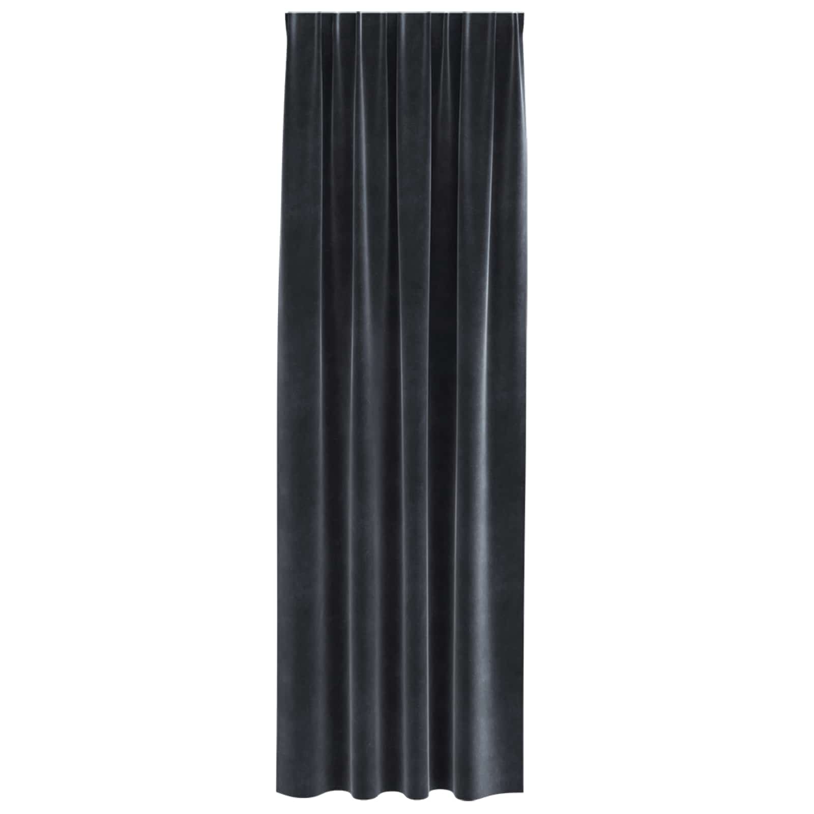 Κουρτίνες συσκότισης 2 pcs Σκούρο Γκρι 140 x 260 cm Βελούδο