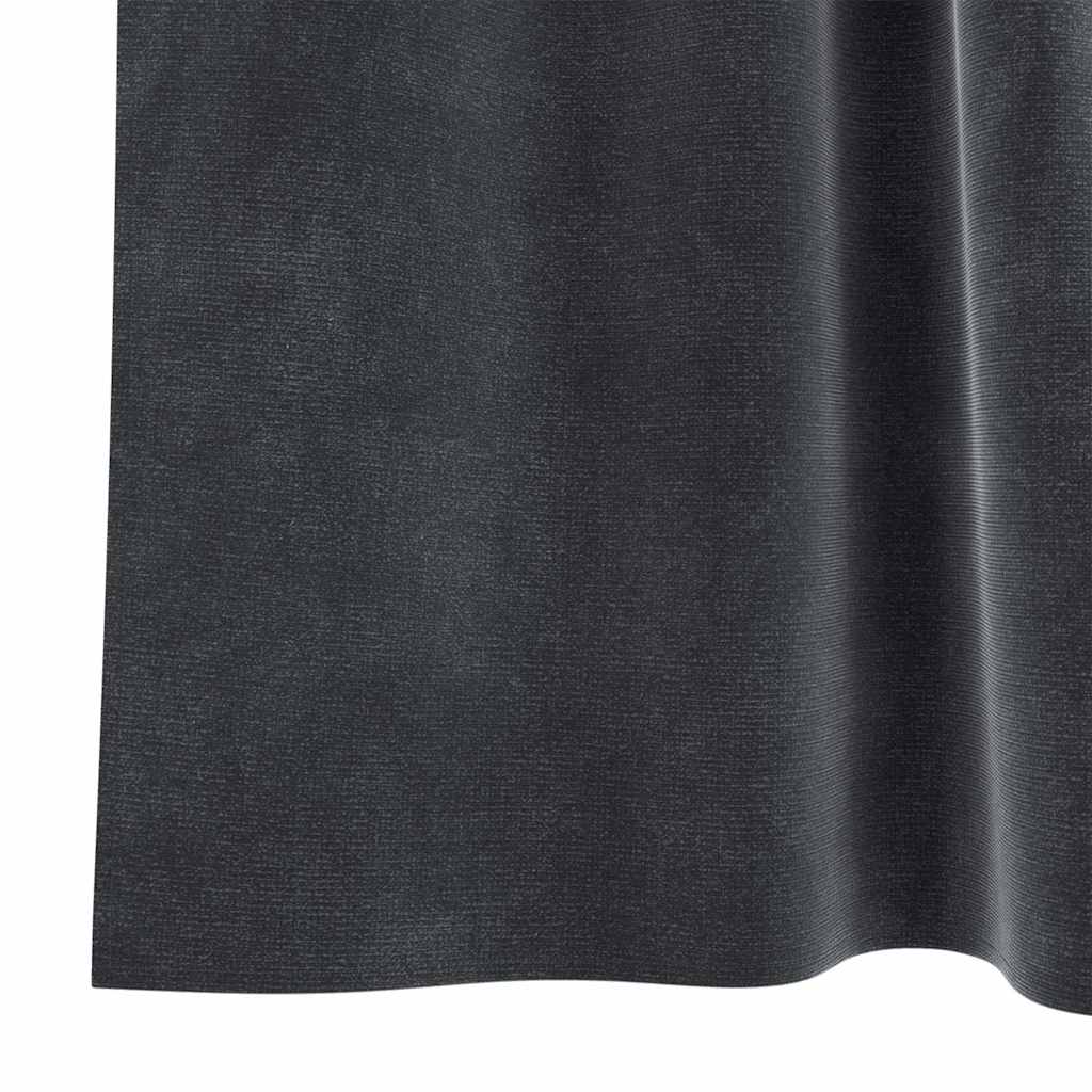 Κουρτίνες συσκότισης 2 pcs Σκούρο Γκρι 140 x 140 cm Βελούδο