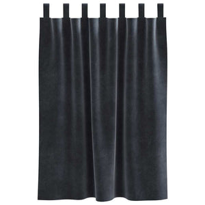 Κουρτίνες 2 τμχ. Σκούρο Γκρι 140 x 140 cm Βελούδο