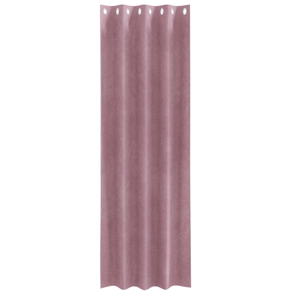 Κουρτίνες συσκότισης 2 pcs Σκούρο ροζ 140 x 260 cm Βελούδο - Pakobazaar