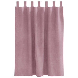 Κουρτίνες συσκότισης 2 τμχ. Σκούρο ροζ 140 x 140 cm Βελούδο