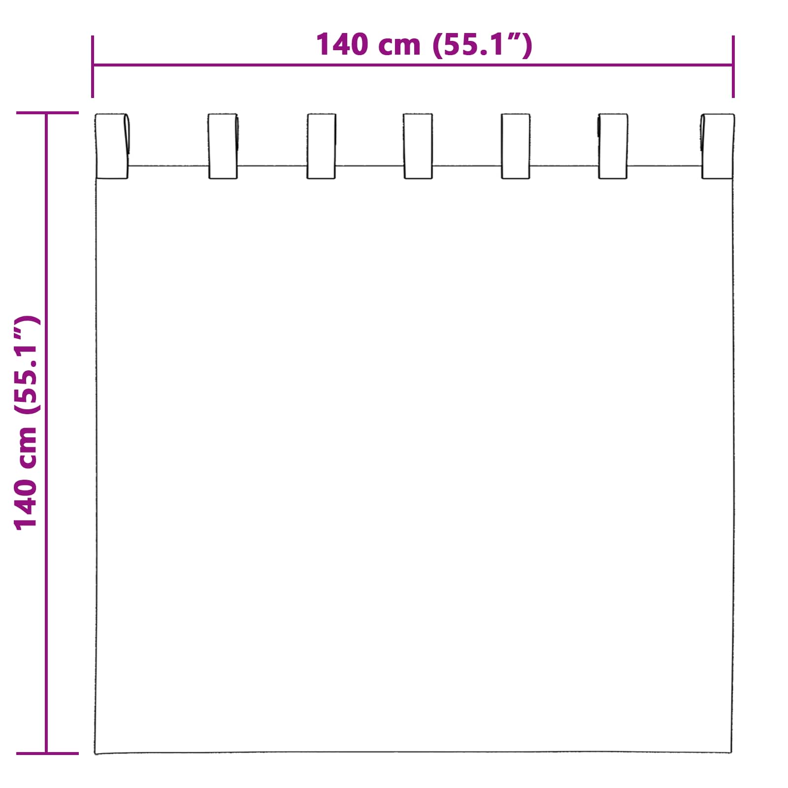 Κουρτίνες συσκότισης 2 pcs Σκούρο ροζ 140 x 140 cm Βελούδο