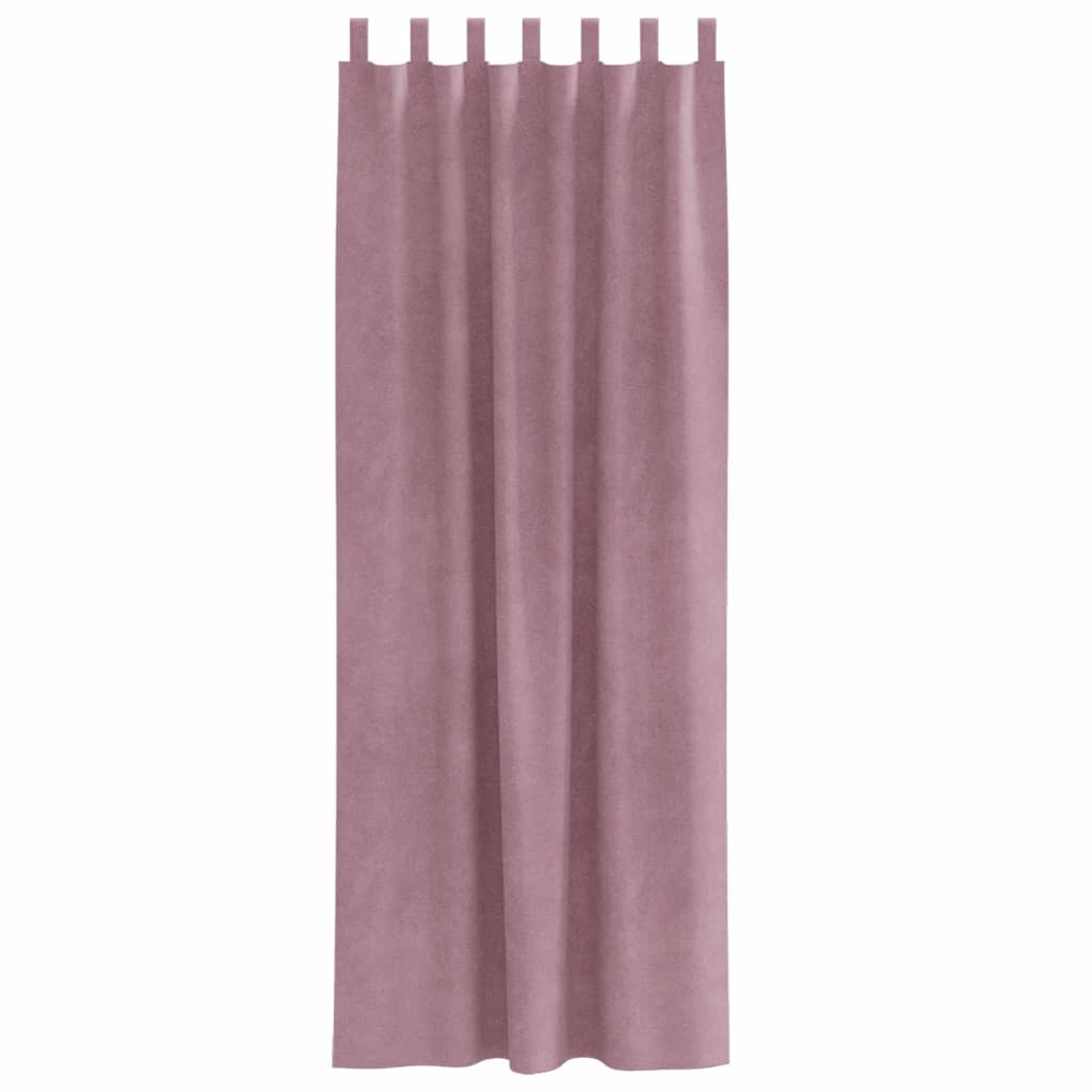 Κουρτίνες συσκότισης 2 pcs Σκούρο ροζ 140 x 245 cm Βελούδο - Pakobazaar