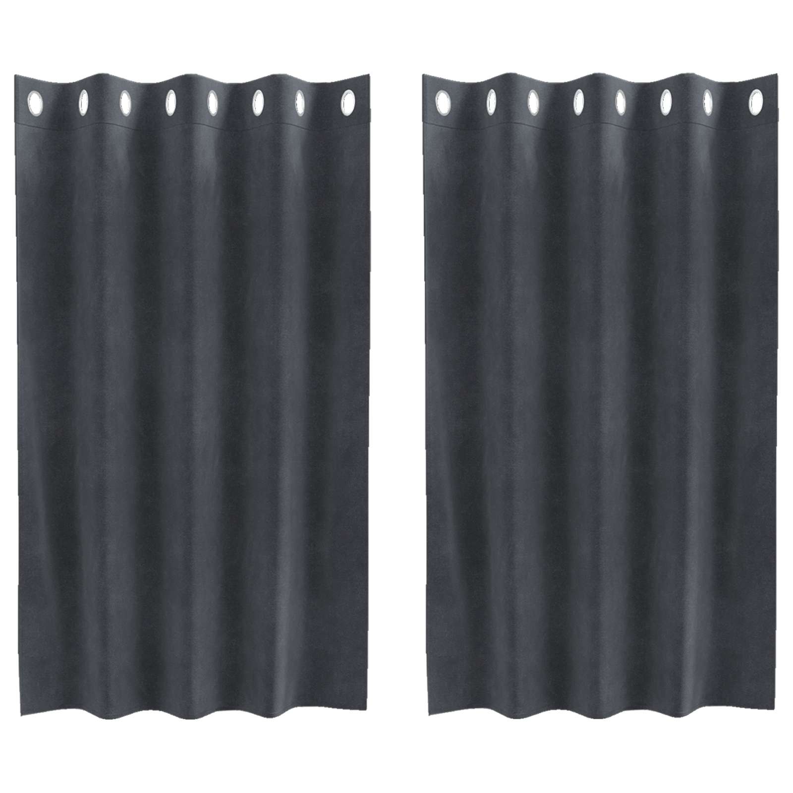 Κουρτίνες συσκότισης 2 pcs Ανοιχτό γκρι 140 x 140 cm Βελούδο