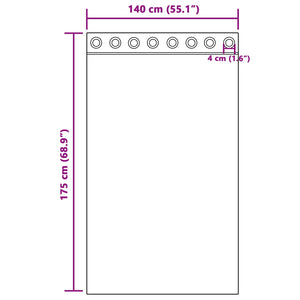 Κουρτίνες συσκότισης 2 pcs Ανοιχτό γκρι 140 x 175 cm Βελούδο - Pakobazaar