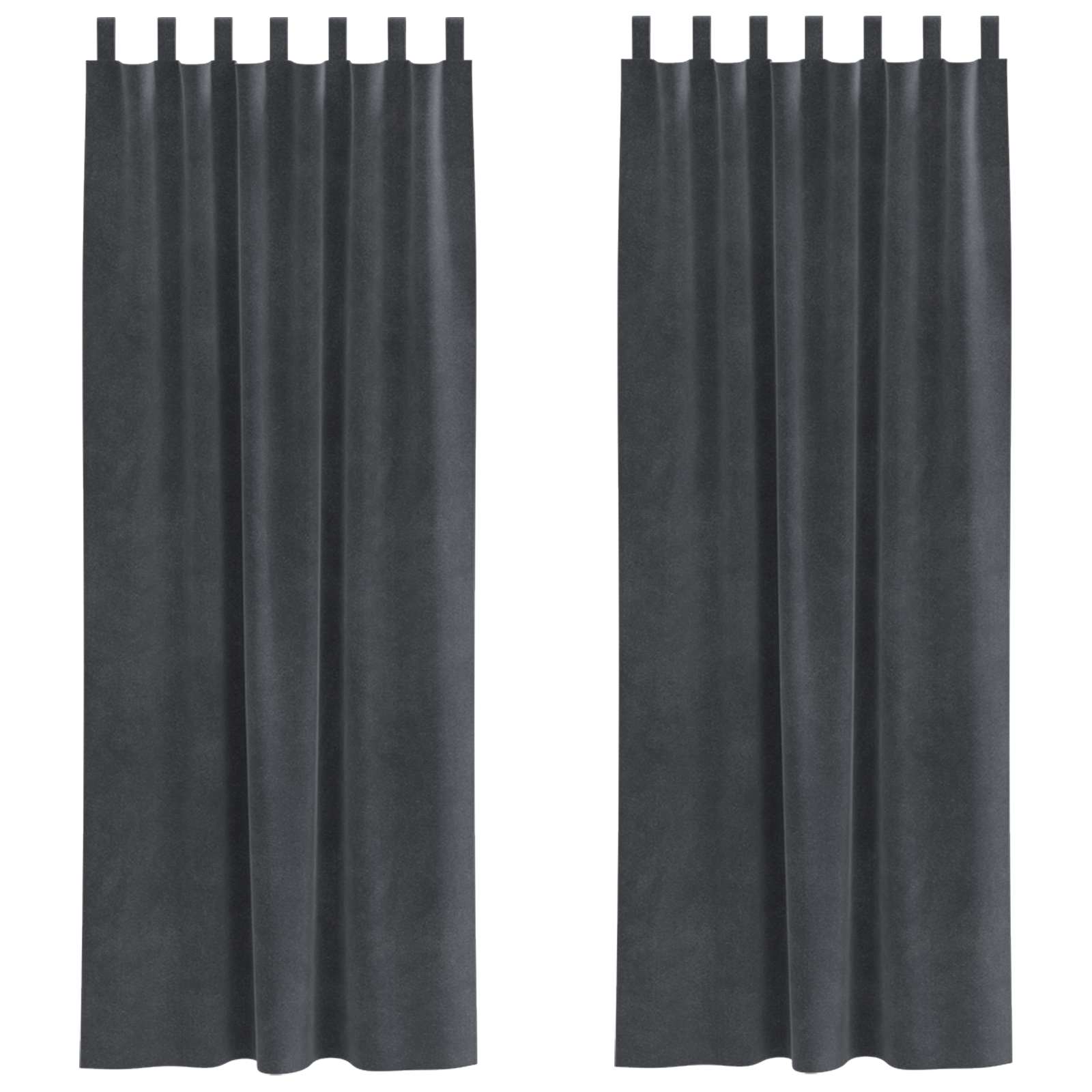 Κουρτίνες συσκότισης 2 pcs Ανοιχτό γκρι 140 x 260 cm Βελούδο