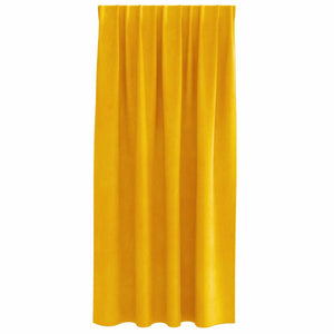 Κουρτίνες συσκότισης 2 τμχ. Μουσταρδί 140 x 175 cm Βελούδο