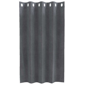 Κουρτίνες συσκότισης 2 pcs Ανοιχτό γκρι 140 x 140 cm Βελούδο - Pakobazaar