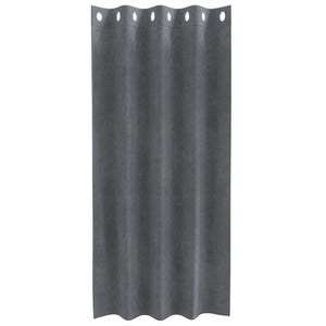 Κουρτίνες συσκότισης 2 pcs Ανοιχτό γκρι 140 x 175 cm Βελούδο - Pakobazaar
