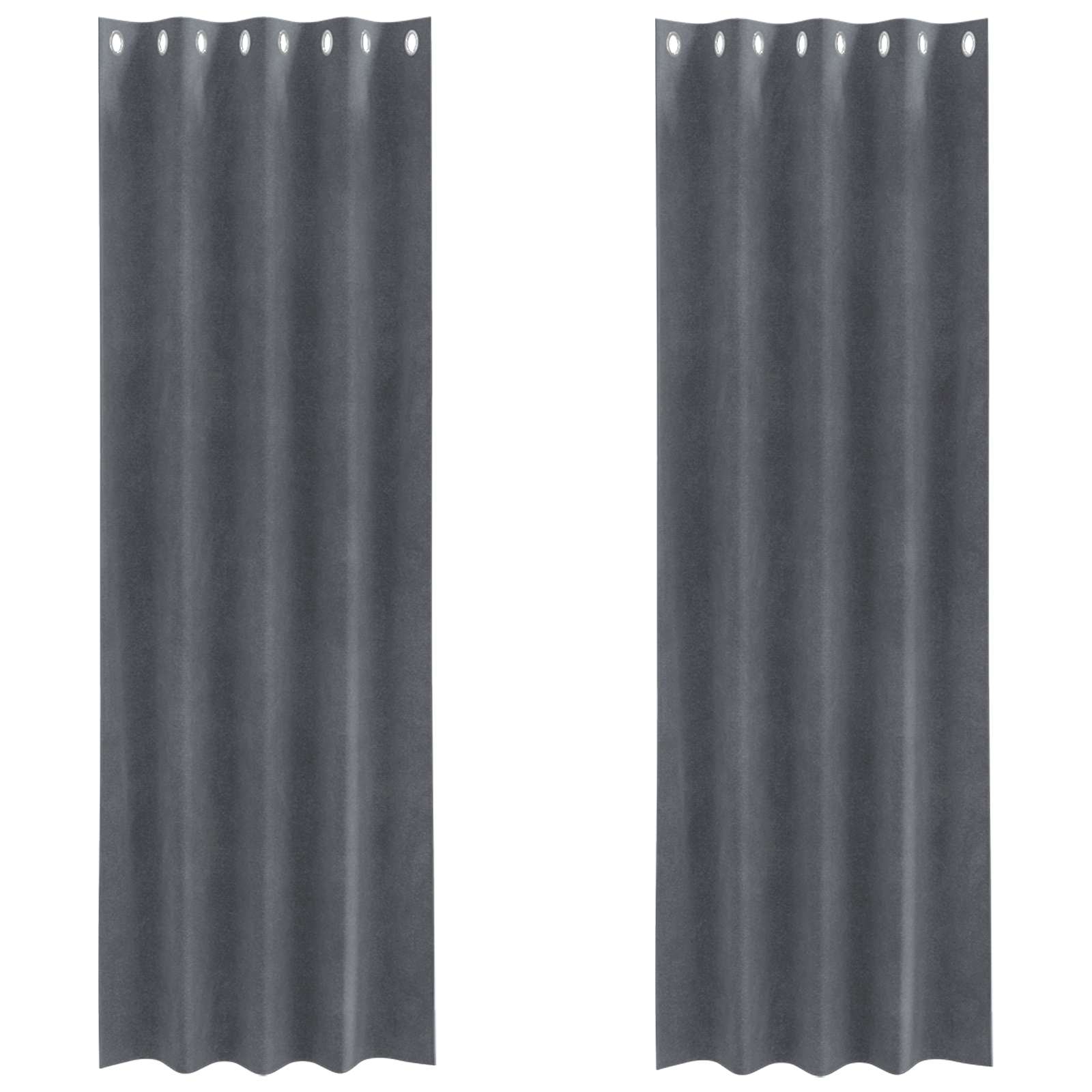 Κουρτίνες συσκότισης 2 pcs Ανοιχτό γκρι 140 x 225 cm Βελούδο - Pakobazaar