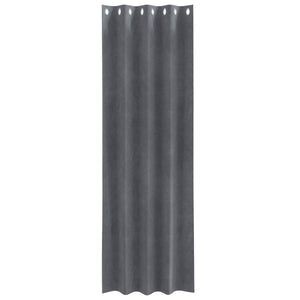 Κουρτίνες συσκότισης 2 pcs Ανοιχτό γκρι 140 x 225 cm Βελούδο - Pakobazaar