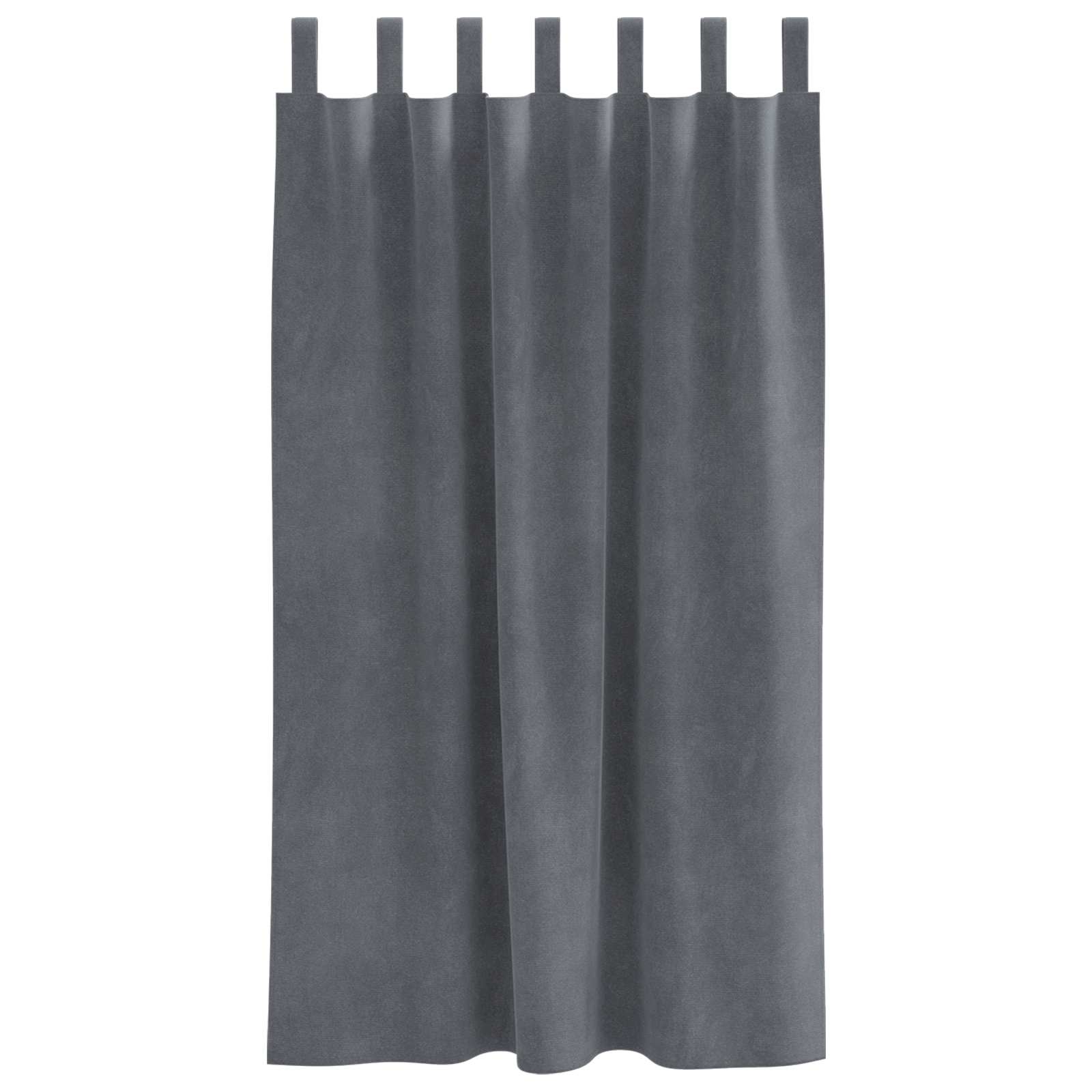 Κουρτίνες συσκότισης 2 pcs Ανοιχτό γκρι 140 x 175 cm Βελούδο