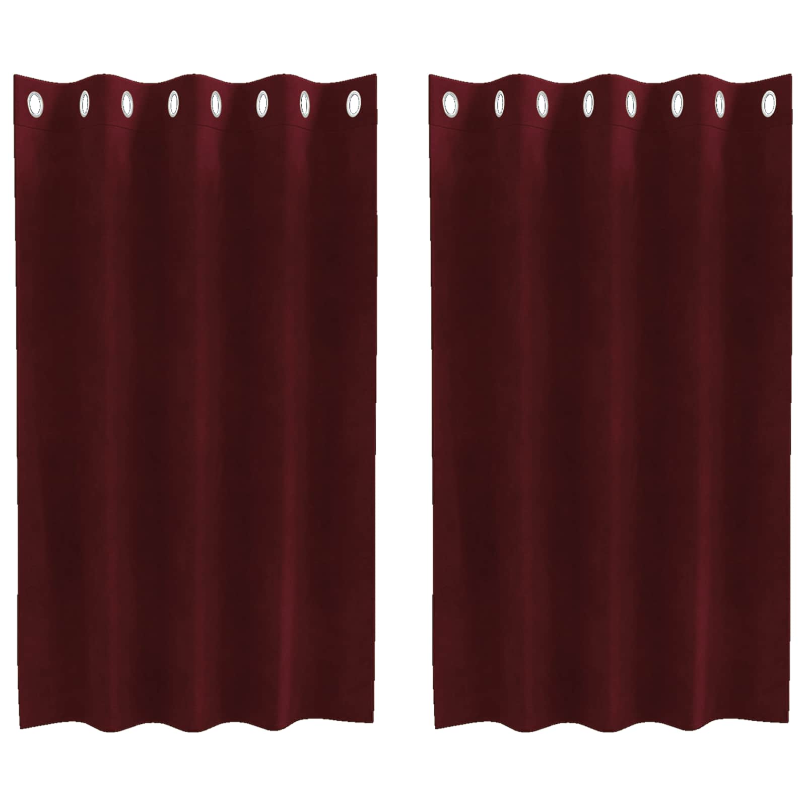 Κουρτίνες συσκότισης 2 pcs Κόκκινο 140 x 140 cm Βελούδο