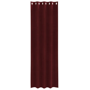 Κουρτίνες συσκότισης 2 pcs Κόκκινο 140 x 225 cm Βελούδο - Pakobazaar