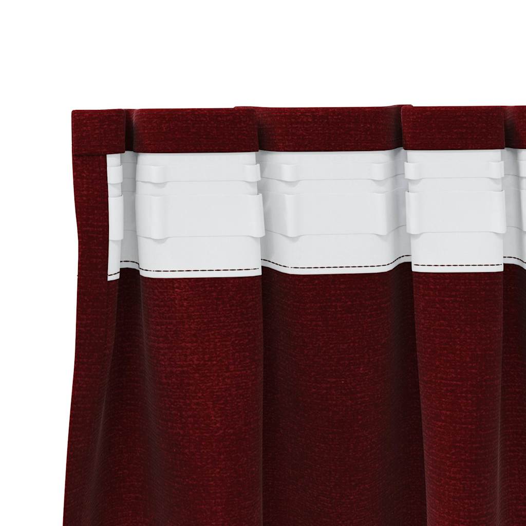 Κουρτίνες συσκότισης 2 pcs Κόκκινο 140 x 140 cm Βελούδο - Pakobazaar