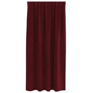 Κουρτίνες συσκότισης 2 τμχ. Κόκκινο 140 x 175 cm Βελούδο