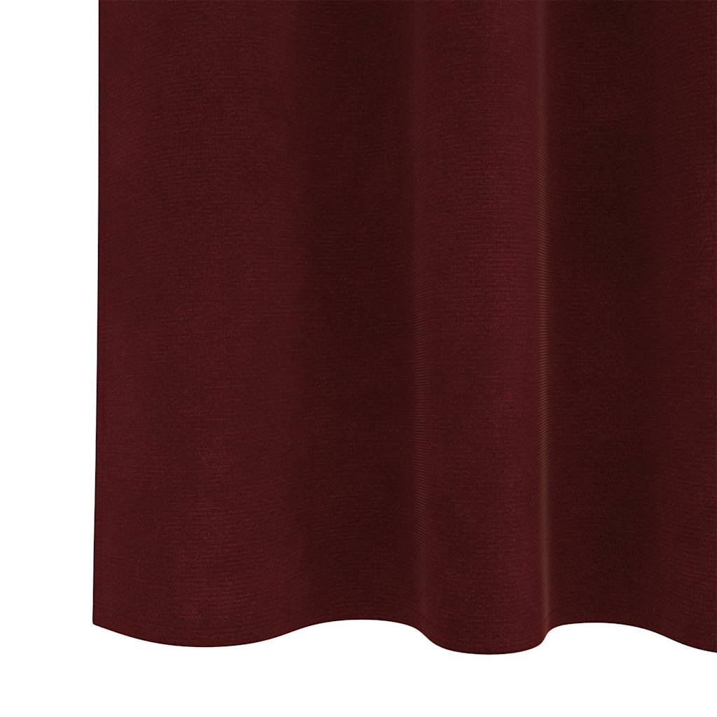 Κουρτίνες συσκότισης 2 pcs Κόκκινο 140 x 225 cm Βελούδο - Pakobazaar