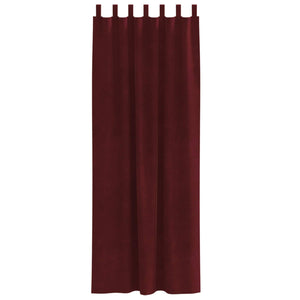 Κουρτίνες συσκότισης 2 pcs Κόκκινο 140 x 225 cm Βελούδο - Pakobazaar