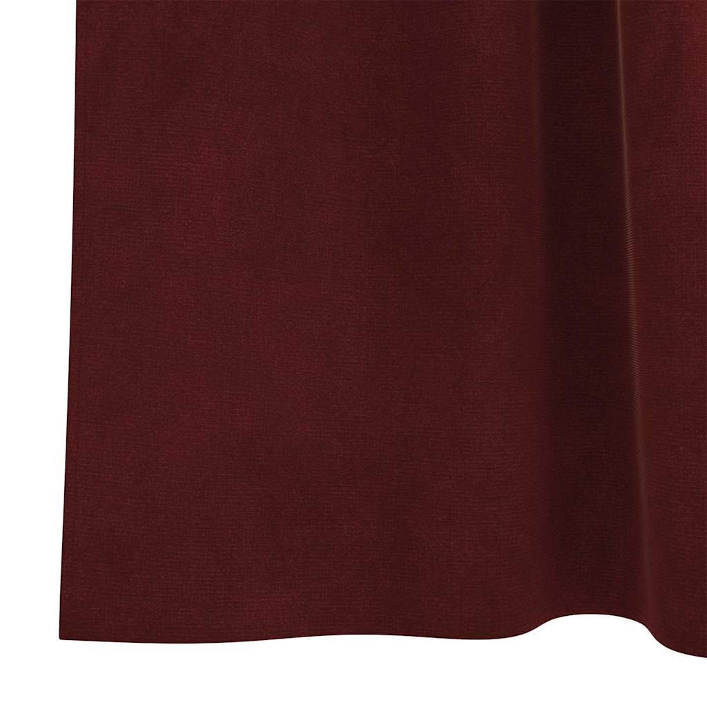 Κουρτίνες συσκότισης 2 pcs Κόκκινο 140 x 260 cm Βελούδο - Pakobazaar