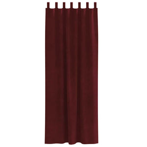 Κουρτίνες συσκότισης 2 pcs Κόκκινο 140 x 260 cm Βελούδο - Pakobazaar