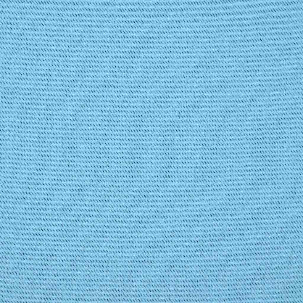 Κουρτίνες Μαύρης Ύφανσης με Δαχτυλίδια 2 pcs Ανοιχτό μπλε