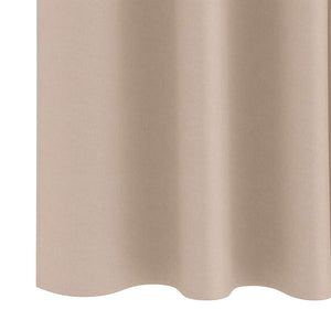 Κουρτίνες Μαύρης Ύφανσης με Δαχτυλίδια 2 pcs Taupe - Pakobazaar