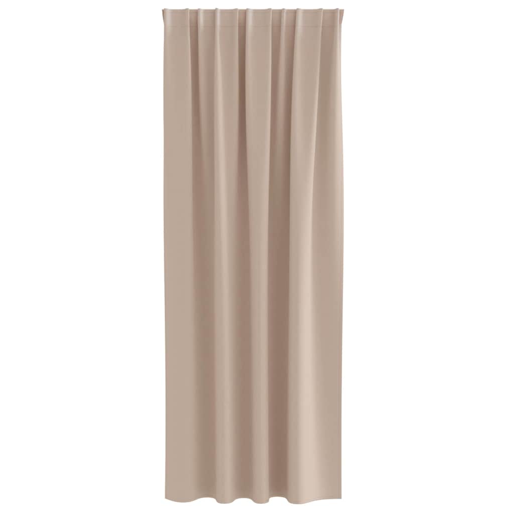 Κουρτίνες Μαύρης Ύφανσης με Δαχτυλίδια 2 pcs Taupe - Pakobazaar
