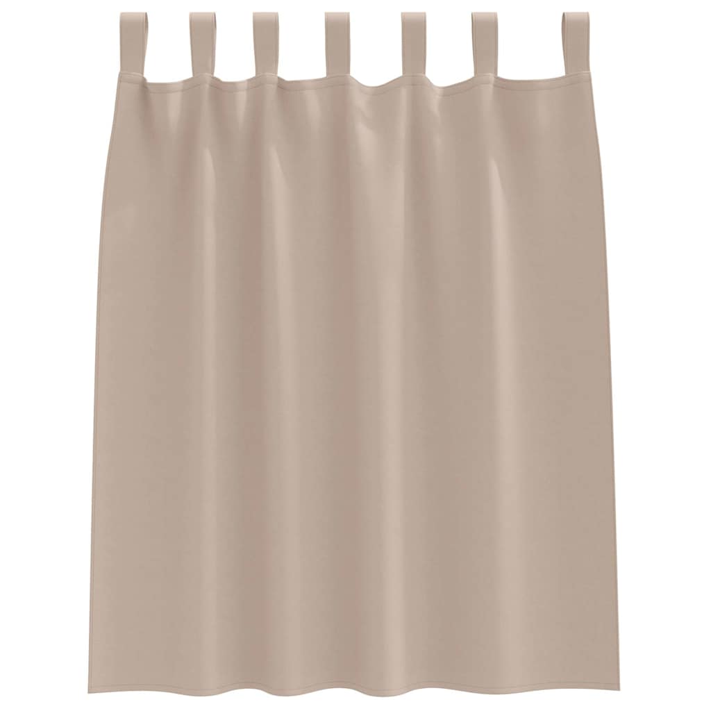 Κουρτίνες Μαύρης Ύφανσης με Δαχτυλίδια 2 pcs Taupe 140 x 140 cm