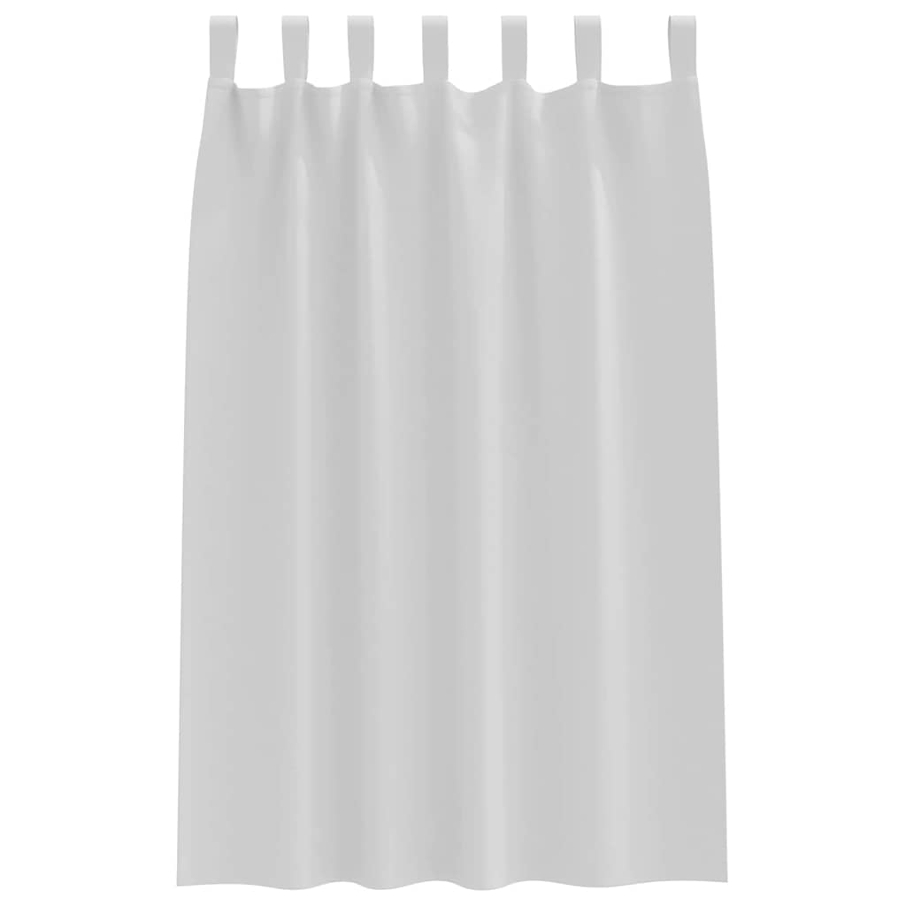 Κουρτίνες Μαύρης Ύφανσης με Δαχτυλίδια 2 pcs Απαλό γκρι