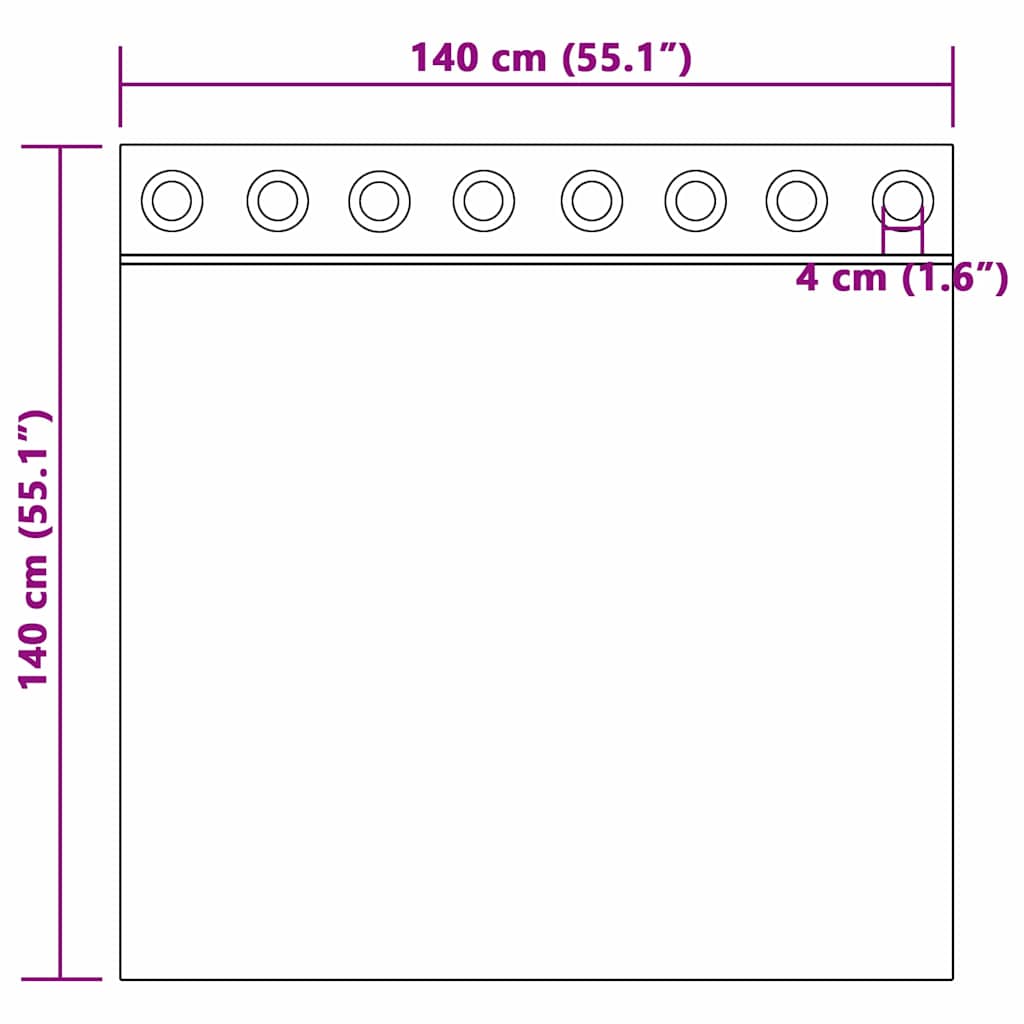 Βελούδινες Κουρτίνες 2 pcs Κόκκινο 140 x 140 cm Βελούδο - Pakobazaar