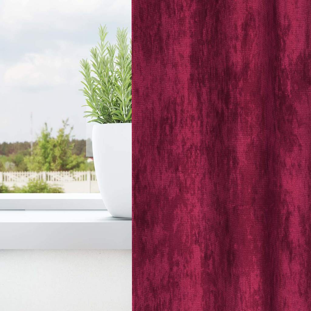 Βελούδινες Κουρτίνες 2 pcs Κόκκινο 175 x 140 εκ. Βελούδο - Pakobazaar